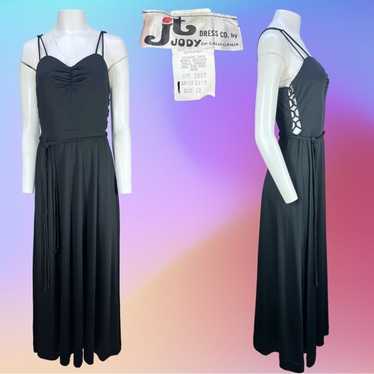 1970's Disco JT Dress Co. By Jody Weaved Side Max… - image 1