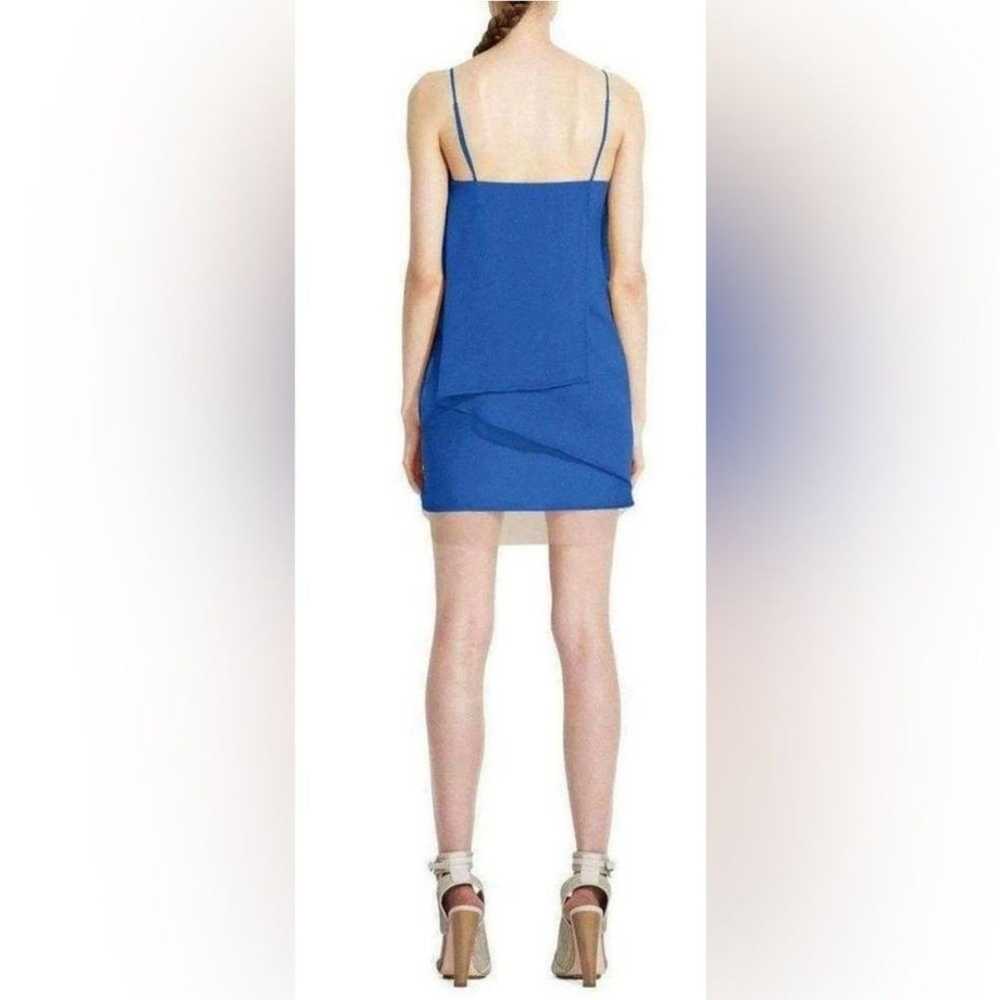 BCBGMaxAzria Runway Blue Andie Cascade Silk Dress… - image 2