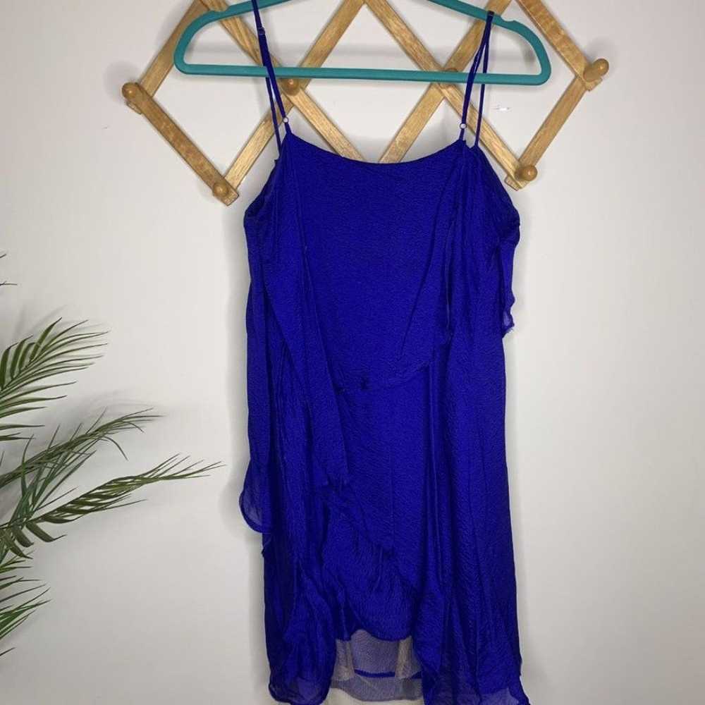 BCBGMaxAzria Runway Blue Andie Cascade Silk Dress… - image 7