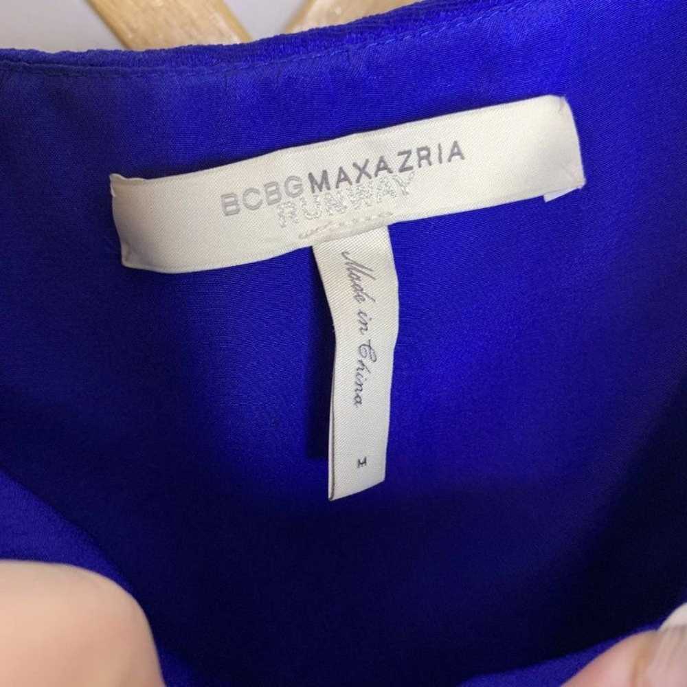 BCBGMaxAzria Runway Blue Andie Cascade Silk Dress… - image 8