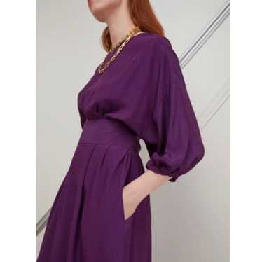 Rosanna Chiffon Silk-Blend maxi purple dress size… - image 1
