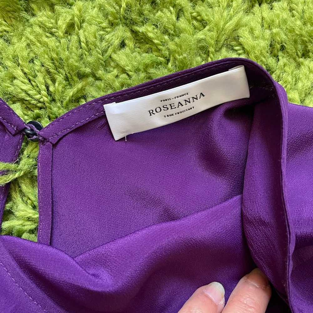 Rosanna Chiffon Silk-Blend maxi purple dress size… - image 7