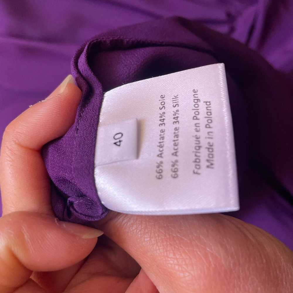 Rosanna Chiffon Silk-Blend maxi purple dress size… - image 8
