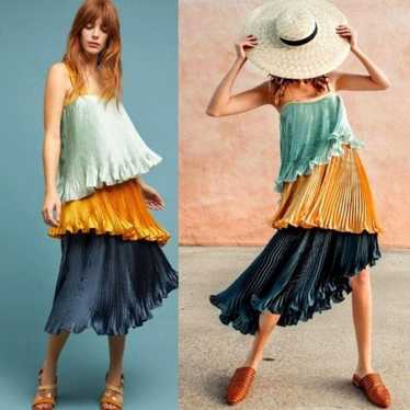 Guapa Tiered Color Block Dress | Anthropologie
