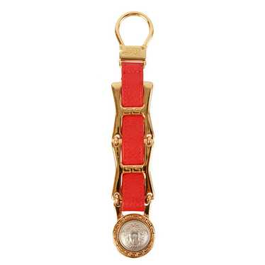 Versace VERSACE Medusa Plate Key Ring Silver/Gold… - image 1
