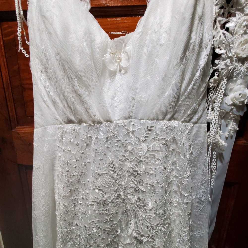 Custom Wedding Dress, Never Worn, Never Altered - image 1