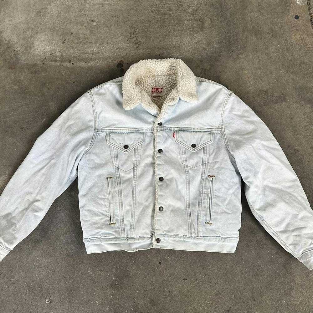 Levi's Vintage Levis Fur Lined Denim Jacket - image 1