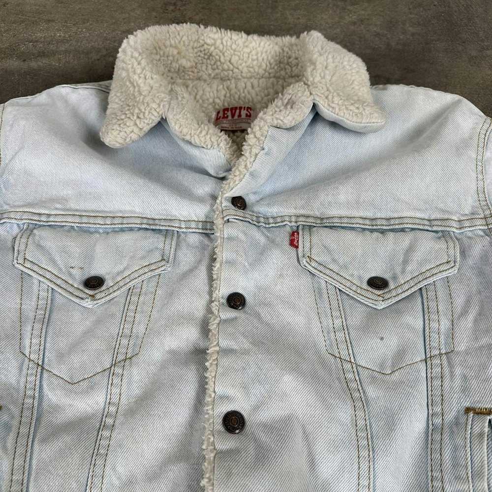 Levi's Vintage Levis Fur Lined Denim Jacket - image 2