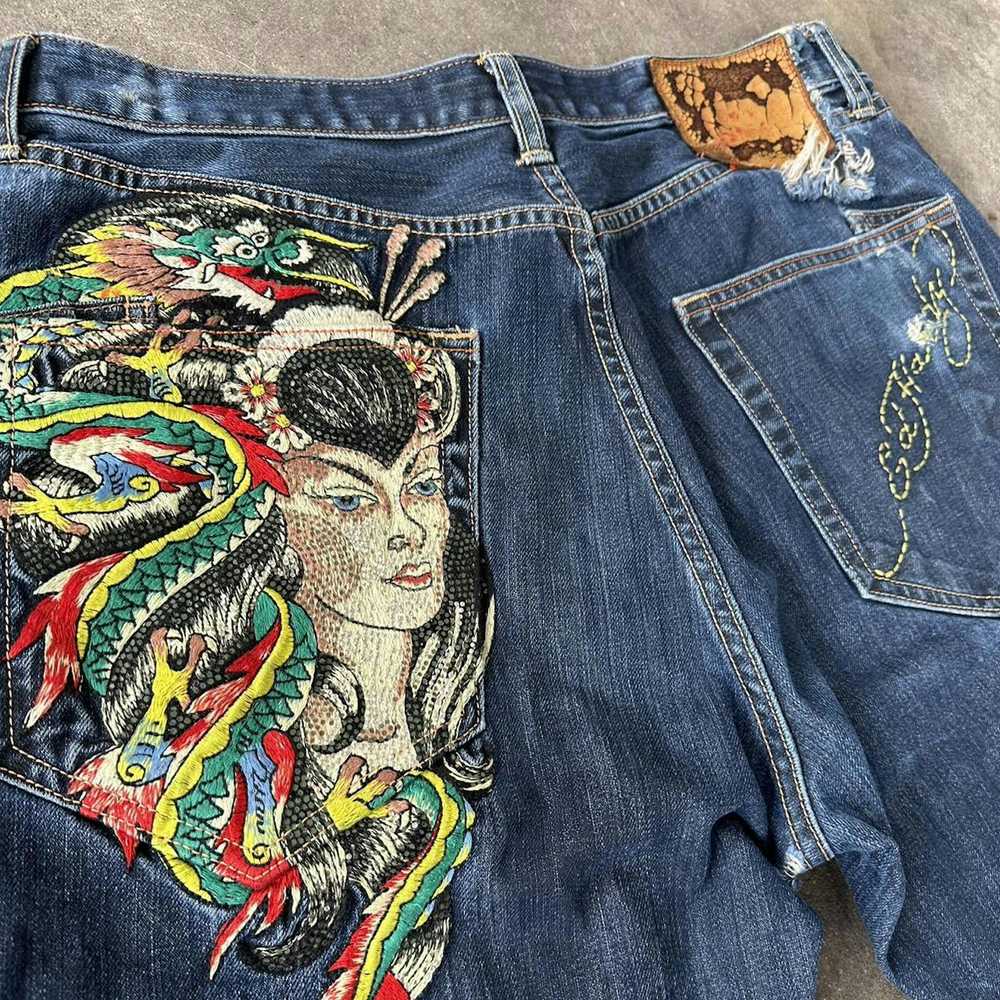 Ed Hardy Ed Hardy Vintage Rhinestone Denim - image 2