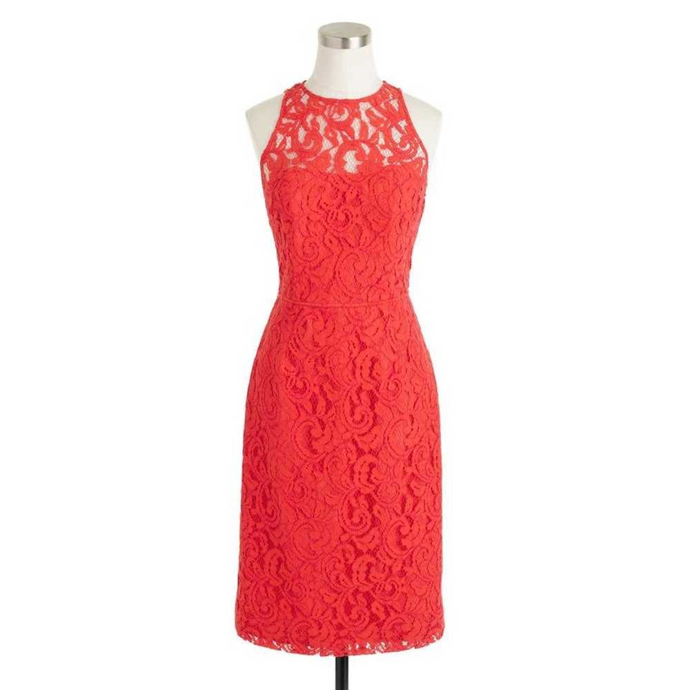 J Crew Collection NWOT Poppy Leavers Red Coral Ve… - image 1
