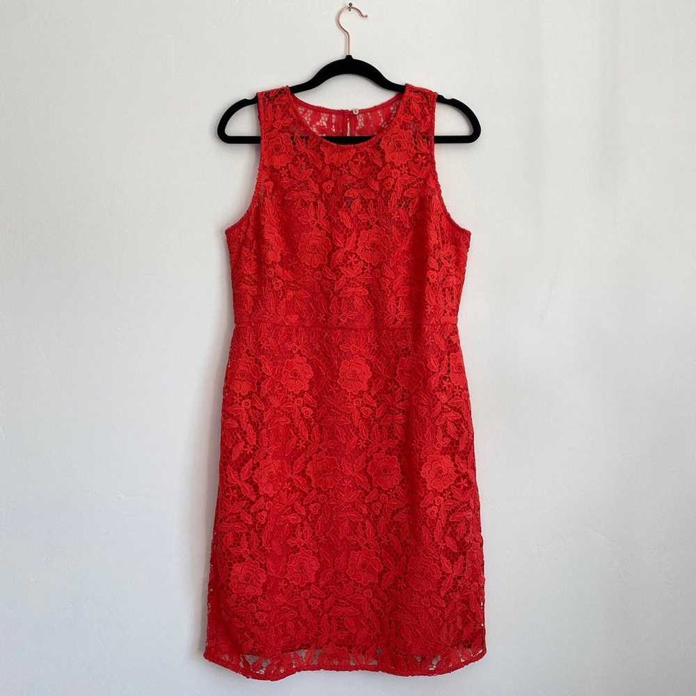 J Crew Collection NWOT Poppy Leavers Red Coral Ve… - image 2