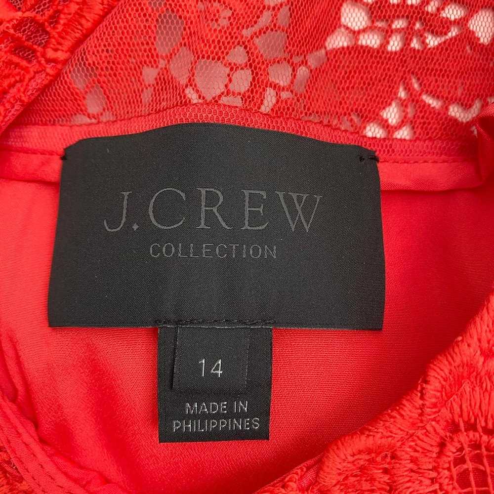 J Crew Collection NWOT Poppy Leavers Red Coral Ve… - image 6