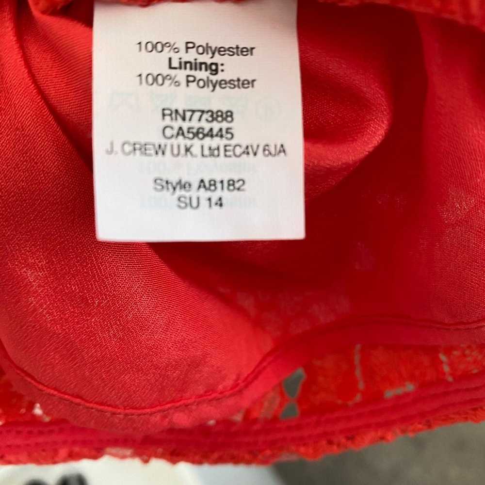 J Crew Collection NWOT Poppy Leavers Red Coral Ve… - image 7