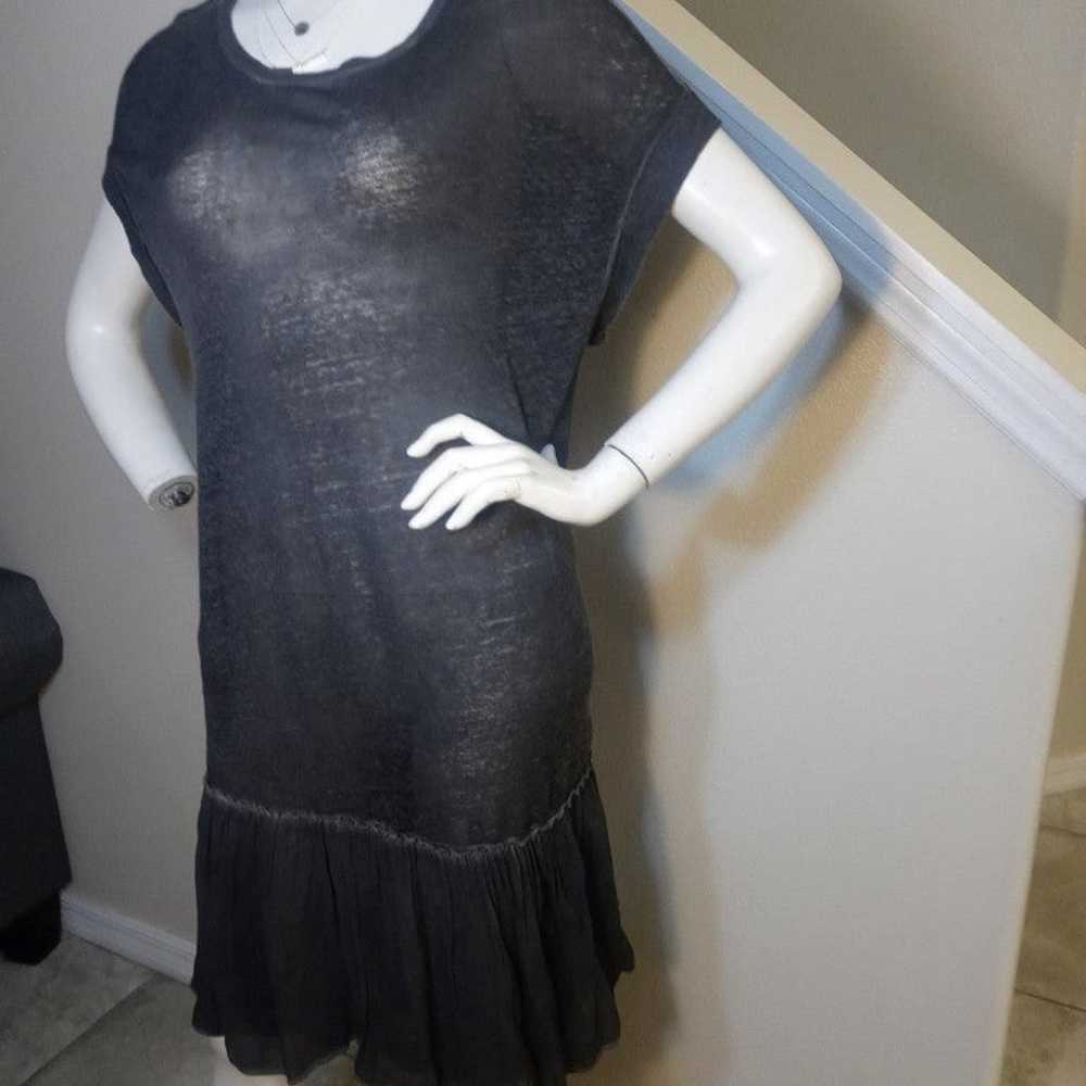 AllSaints Jody Jersey Charcoal Grey Dress size La… - image 2