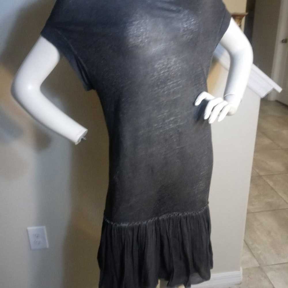 AllSaints Jody Jersey Charcoal Grey Dress size La… - image 3