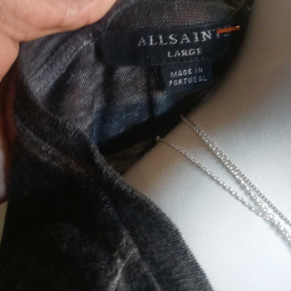 AllSaints Jody Jersey Charcoal Grey Dress size La… - image 5