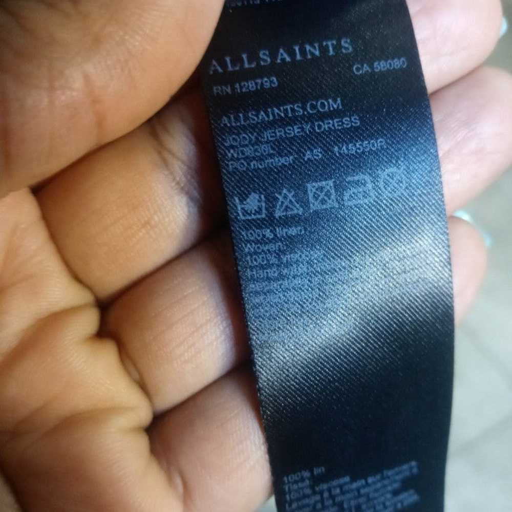 AllSaints Jody Jersey Charcoal Grey Dress size La… - image 6