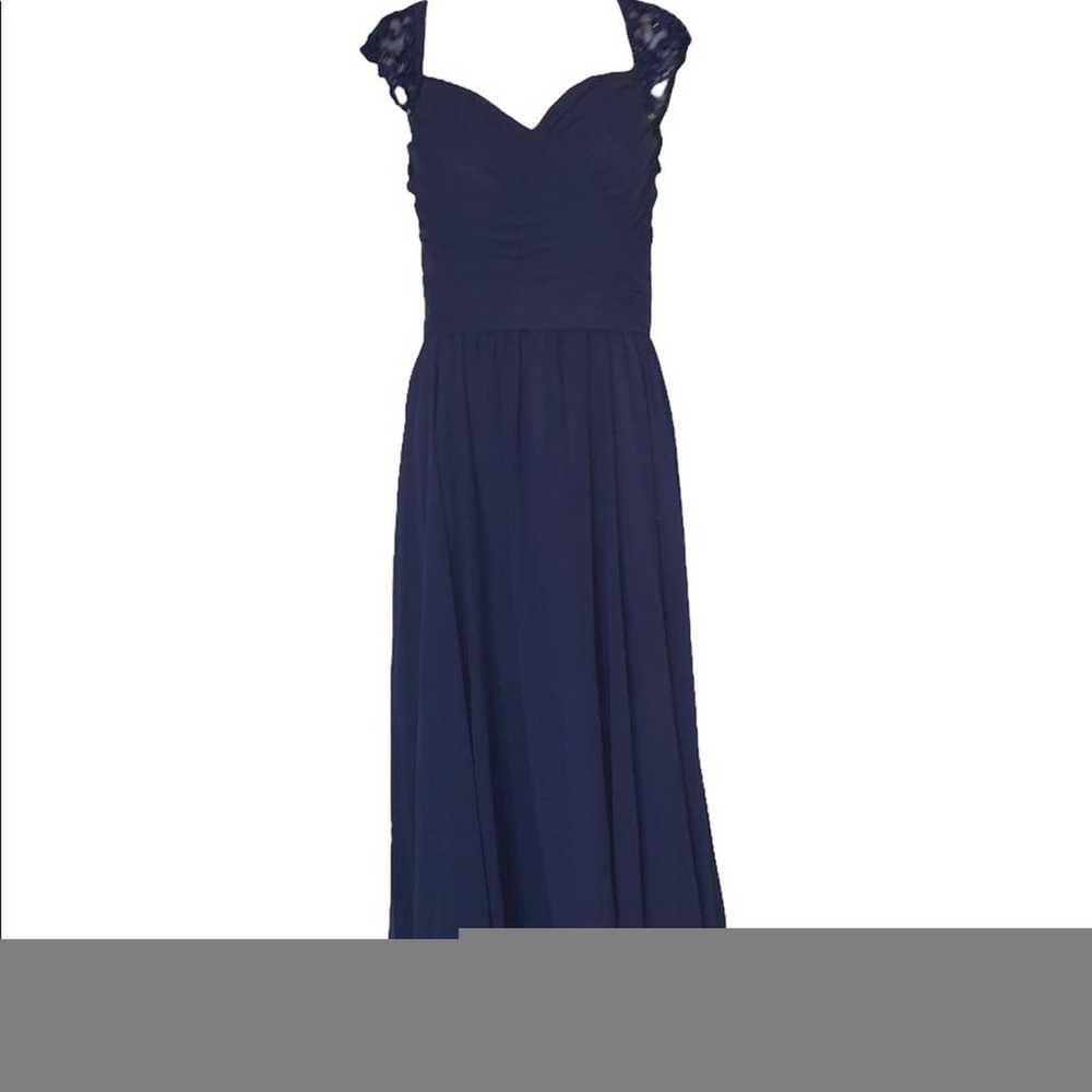 Morilee Navy Blue Floral Embroidered Sweetheart M… - image 1