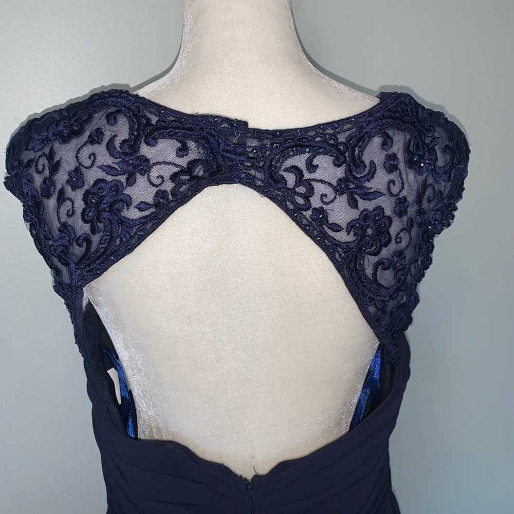 Morilee Navy Blue Floral Embroidered Sweetheart M… - image 4