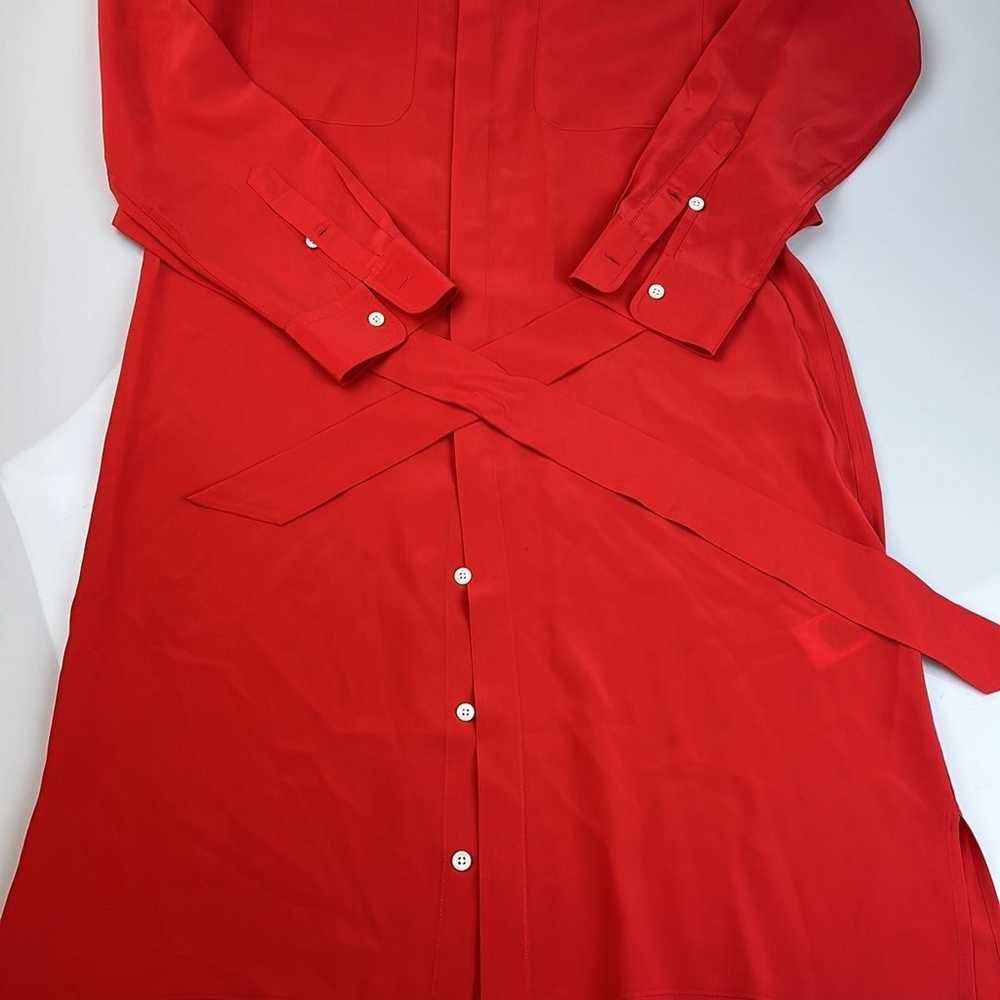 Polo Ralph Lauren Red Buttoned 100% Silk Mulberry… - image 2