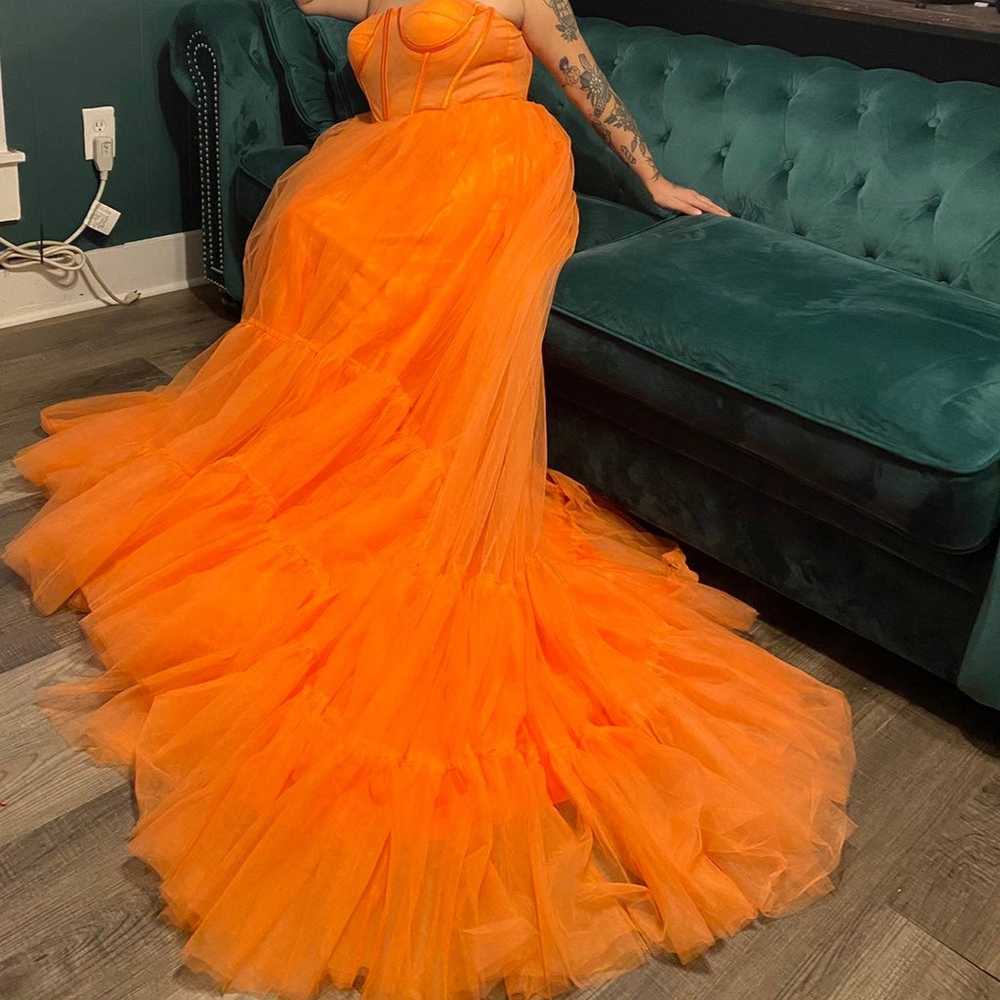 Beautiful Orange Gown - image 1