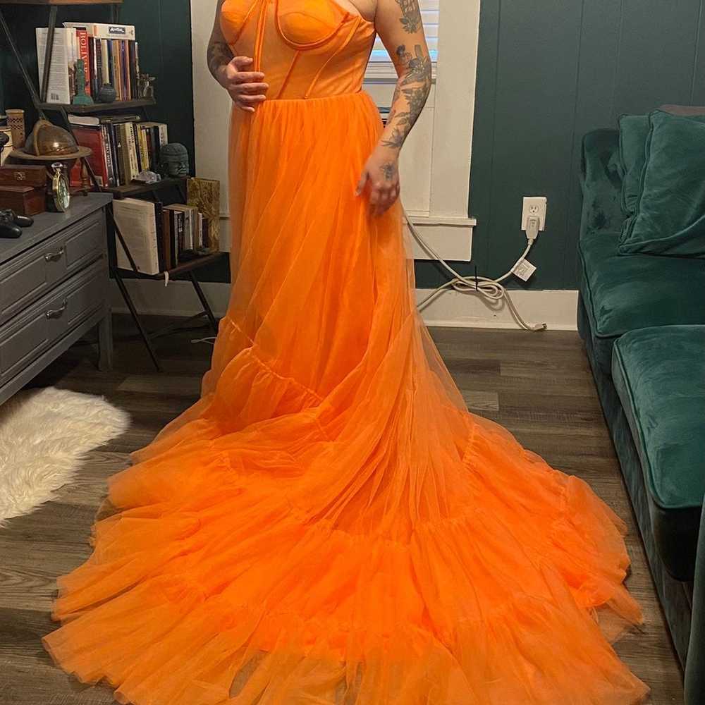 Beautiful Orange Gown - image 2
