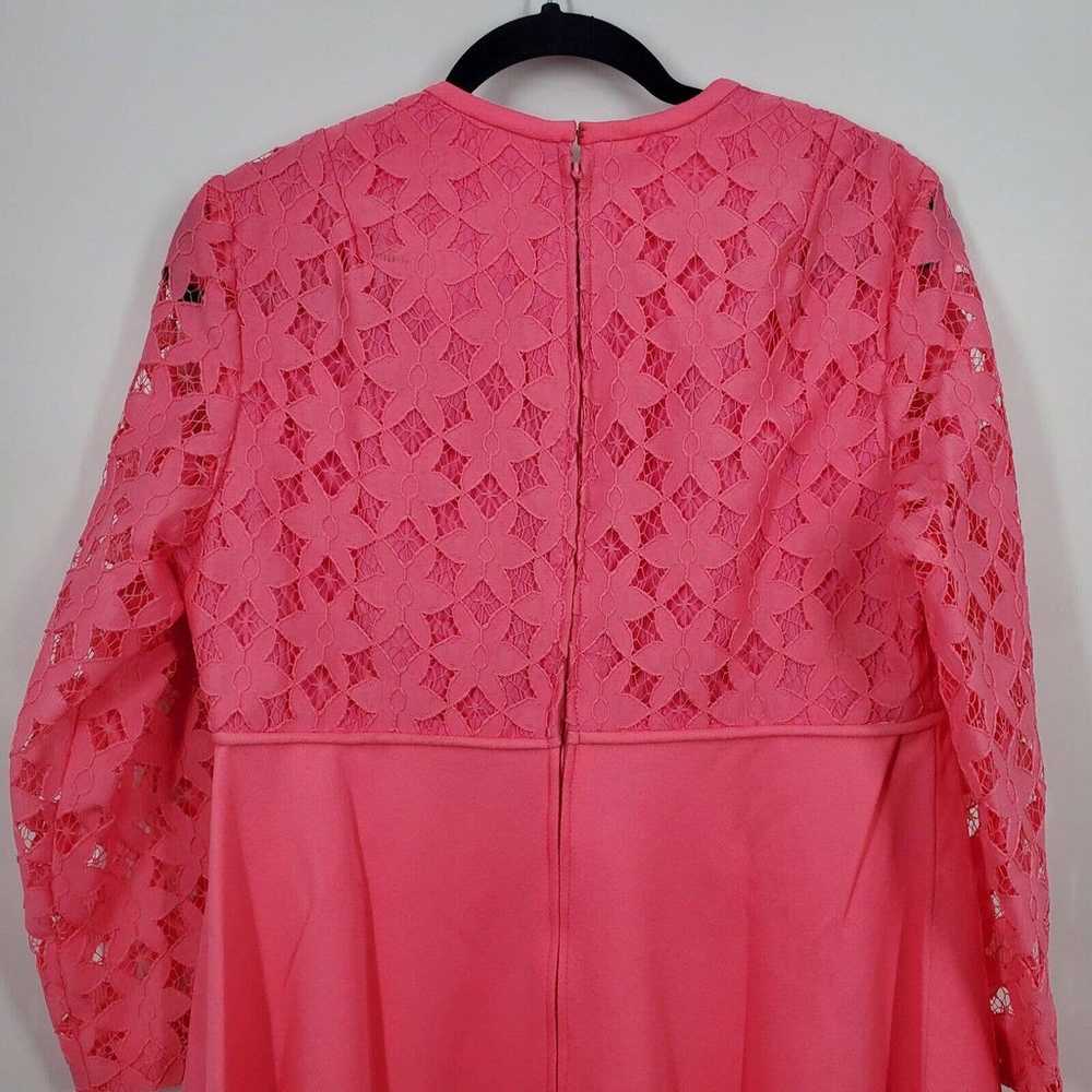 Vintage 60s 70s Pink Lace Long Sleeve Empire Wais… - image 6