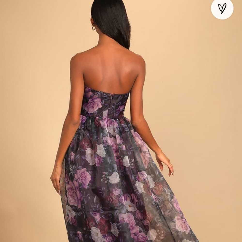 Purple lulus floral print dress - image 4