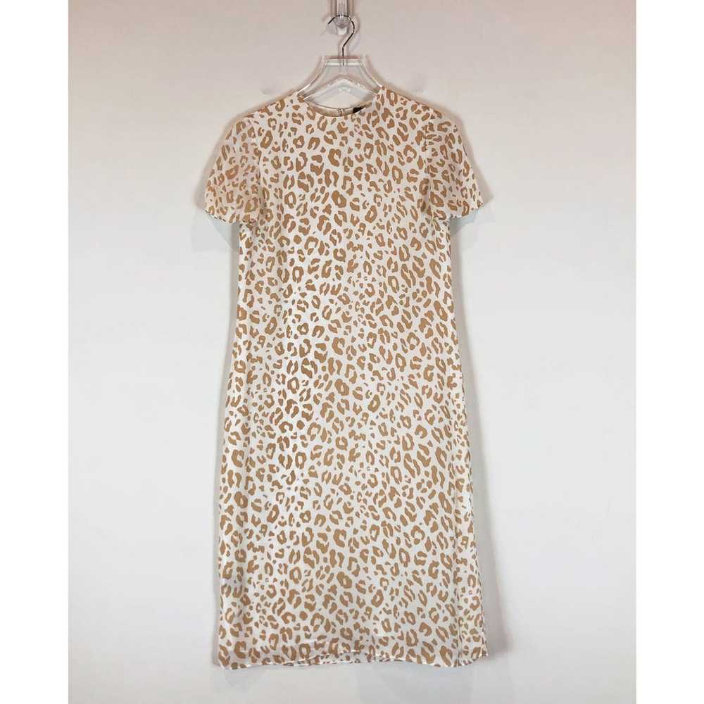 Jenni Kayne Silk Leopard Midi Shift T-Shirt Dress… - image 3
