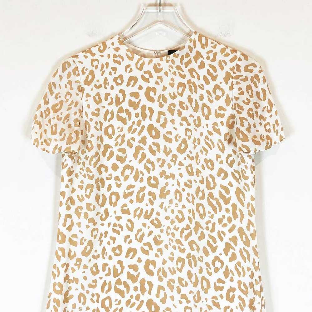 Jenni Kayne Silk Leopard Midi Shift T-Shirt Dress… - image 4