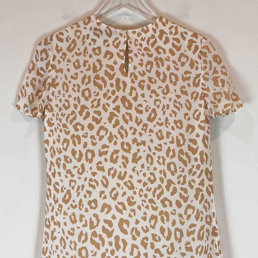 Jenni Kayne Silk Leopard Midi Shift T-Shirt Dress… - image 7