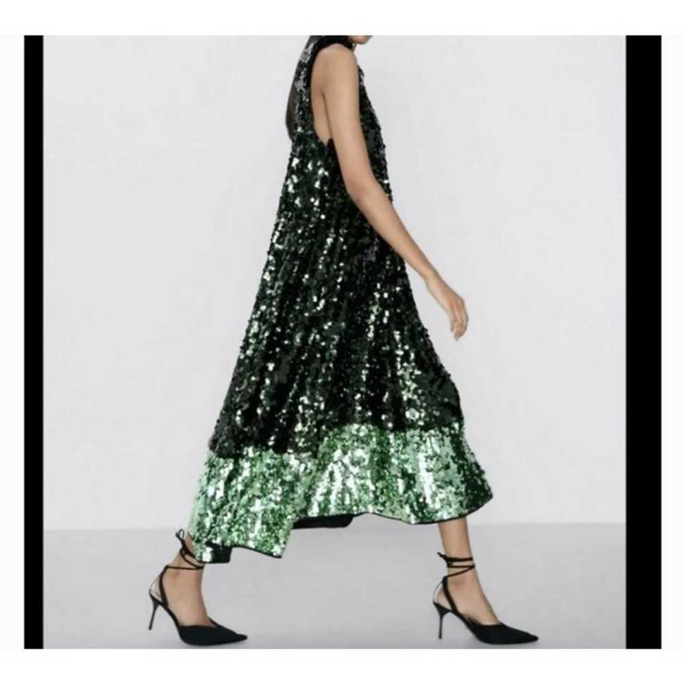 Zara Special Edition Green Sequins Bow Holiday Mi… - image 2