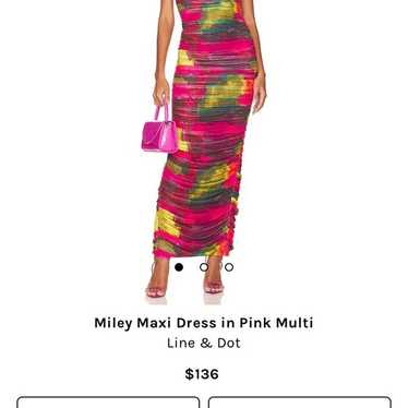 Abeila Strapless Maxi Dress Pink Multi