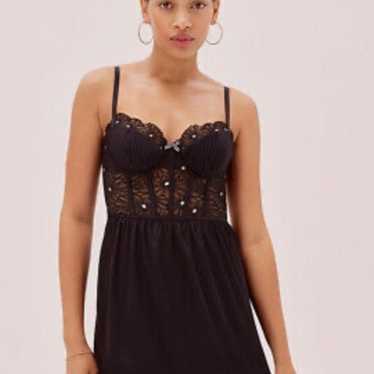 For Love and Lemons black slip dress - image 1