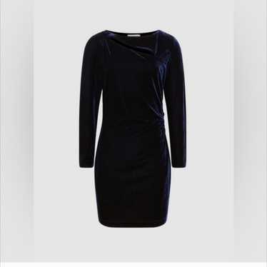 Reiss Katie Velvet Long Sleeve Cut Out Mini Dress… - image 1