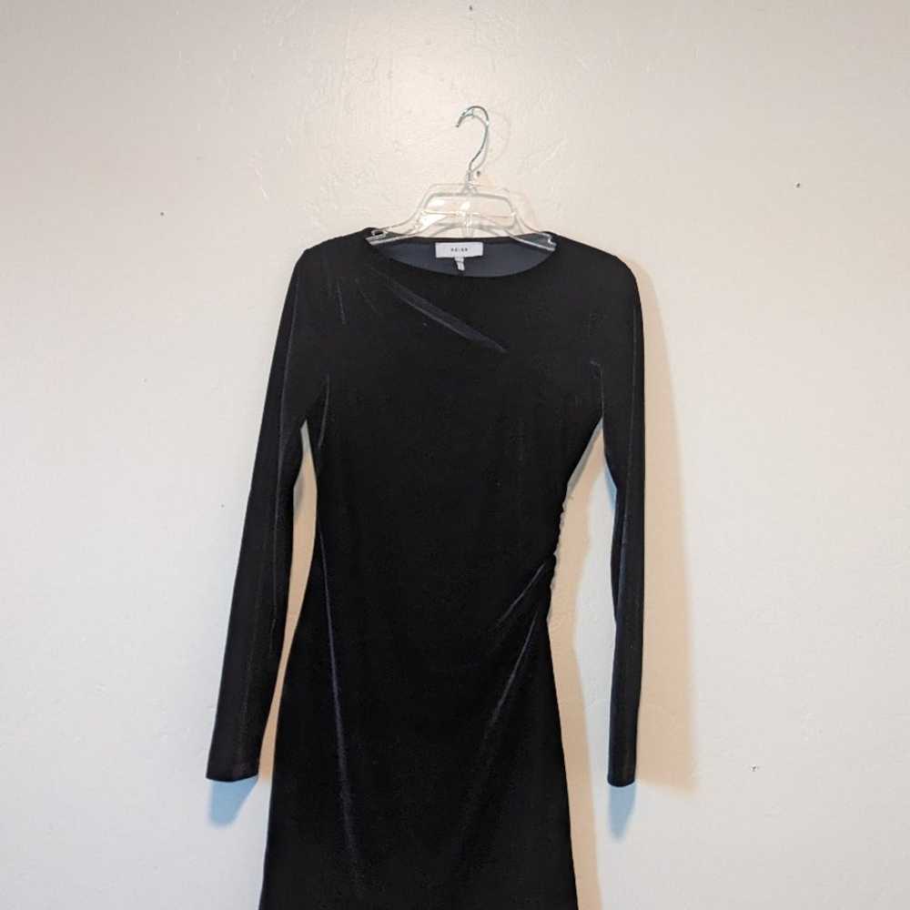 Reiss Katie Velvet Long Sleeve Cut Out Mini Dress… - image 3