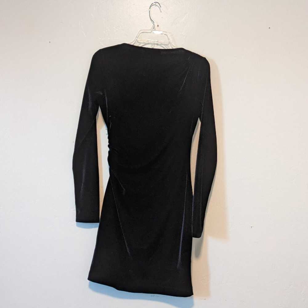 Reiss Katie Velvet Long Sleeve Cut Out Mini Dress… - image 5