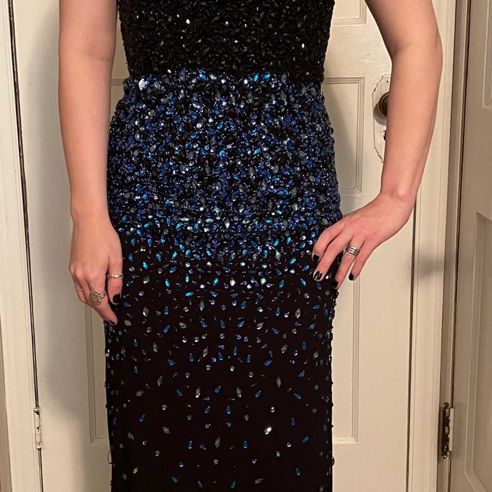 Blue and Black Prom Dress - image 1
