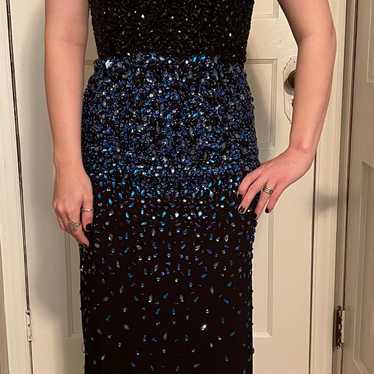 Blue and Black Prom Dress - image 1