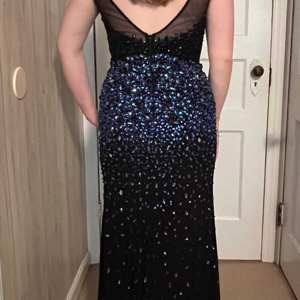 Blue and Black Prom Dress - image 2