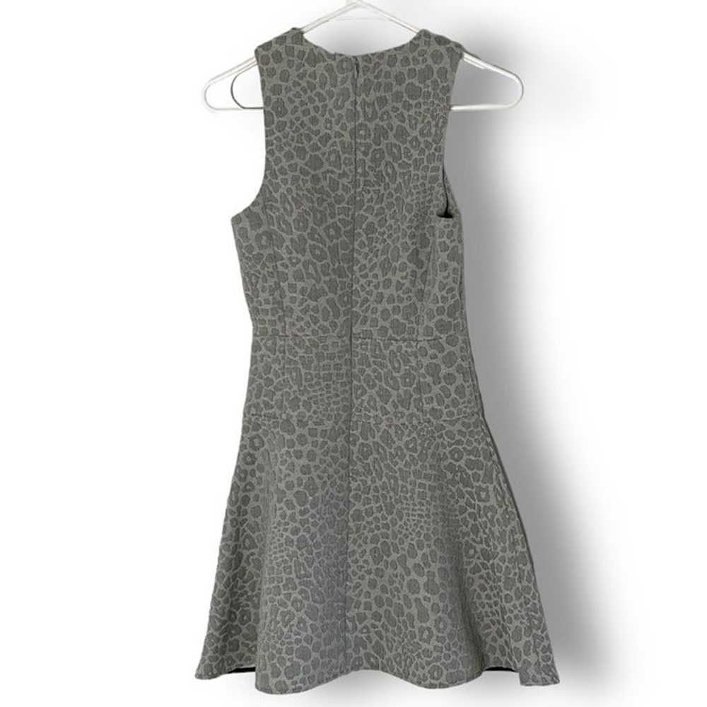 Tibi Animal Print Jacquard Mini Dress, Silver Rim… - image 4