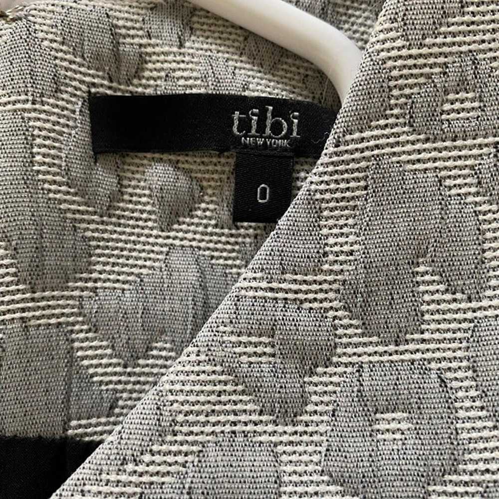 Tibi Animal Print Jacquard Mini Dress, Silver Rim… - image 8