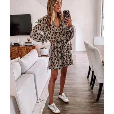 Anine Bing Elliana Leopard Print Silk Dress - image 1