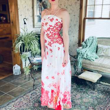 Floral Chiffon Prom Dress - image 1