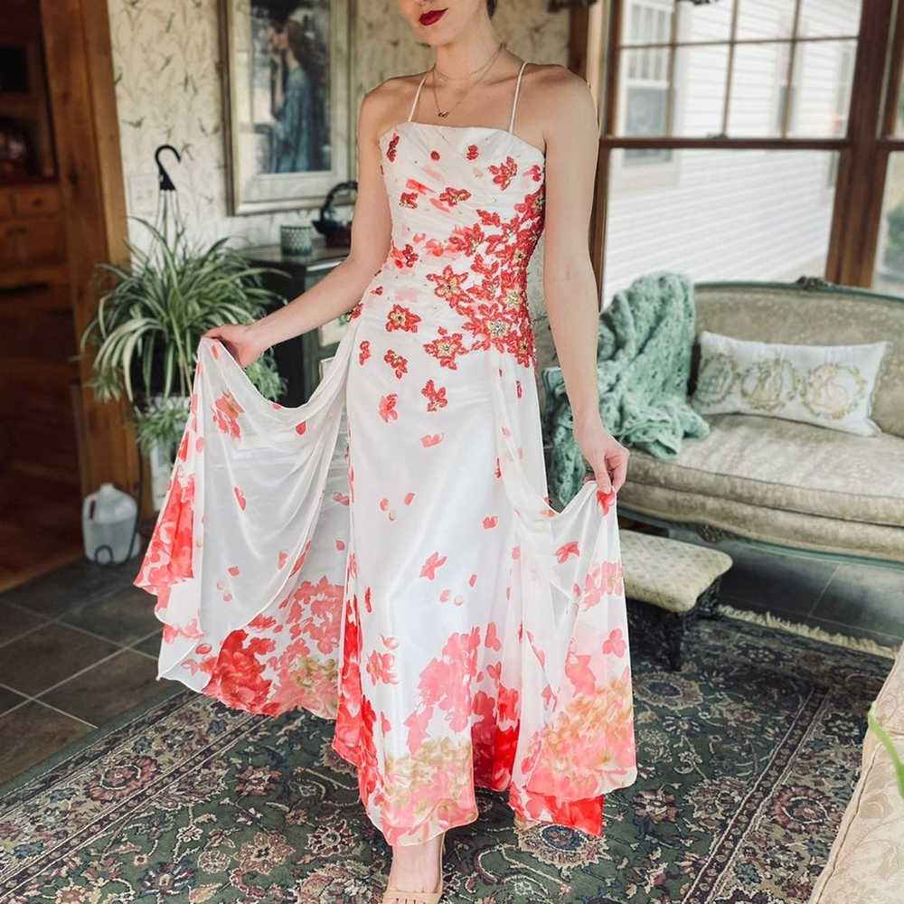 Floral Chiffon Prom Dress - image 2