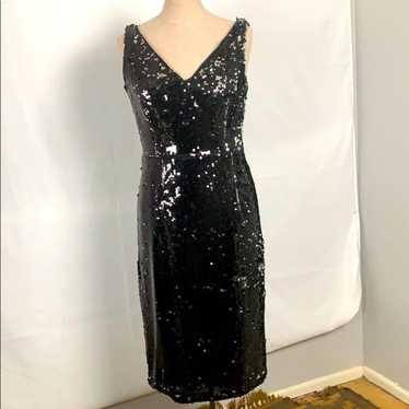 MILLY Black & Silver Sequin Dress Sz.2 - image 1