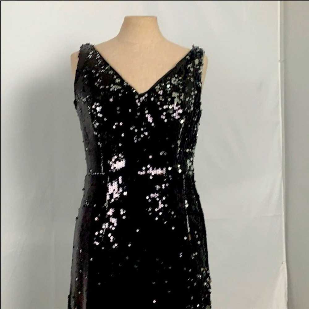 MILLY Black & Silver Sequin Dress Sz.2 - image 2