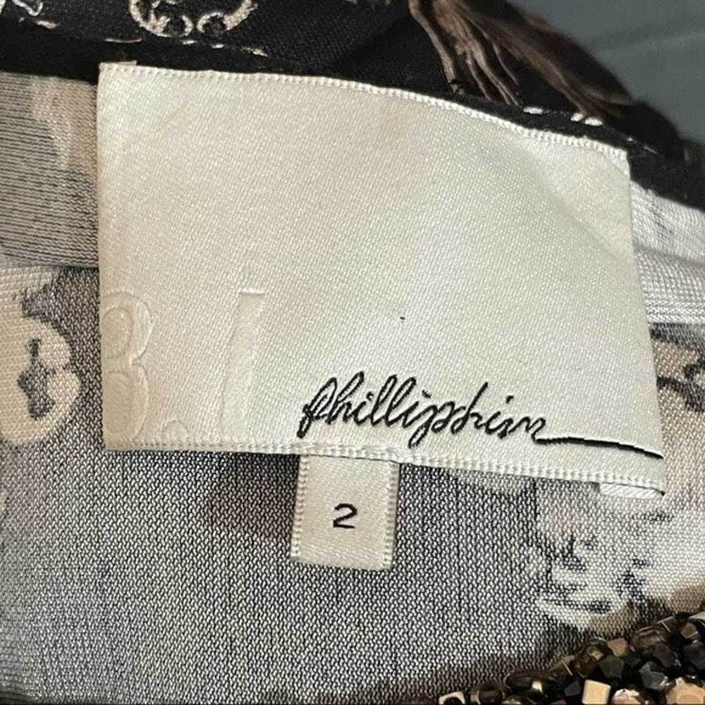 3.1 Phillip Lim Black Printed Silk Shift Dress - image 10