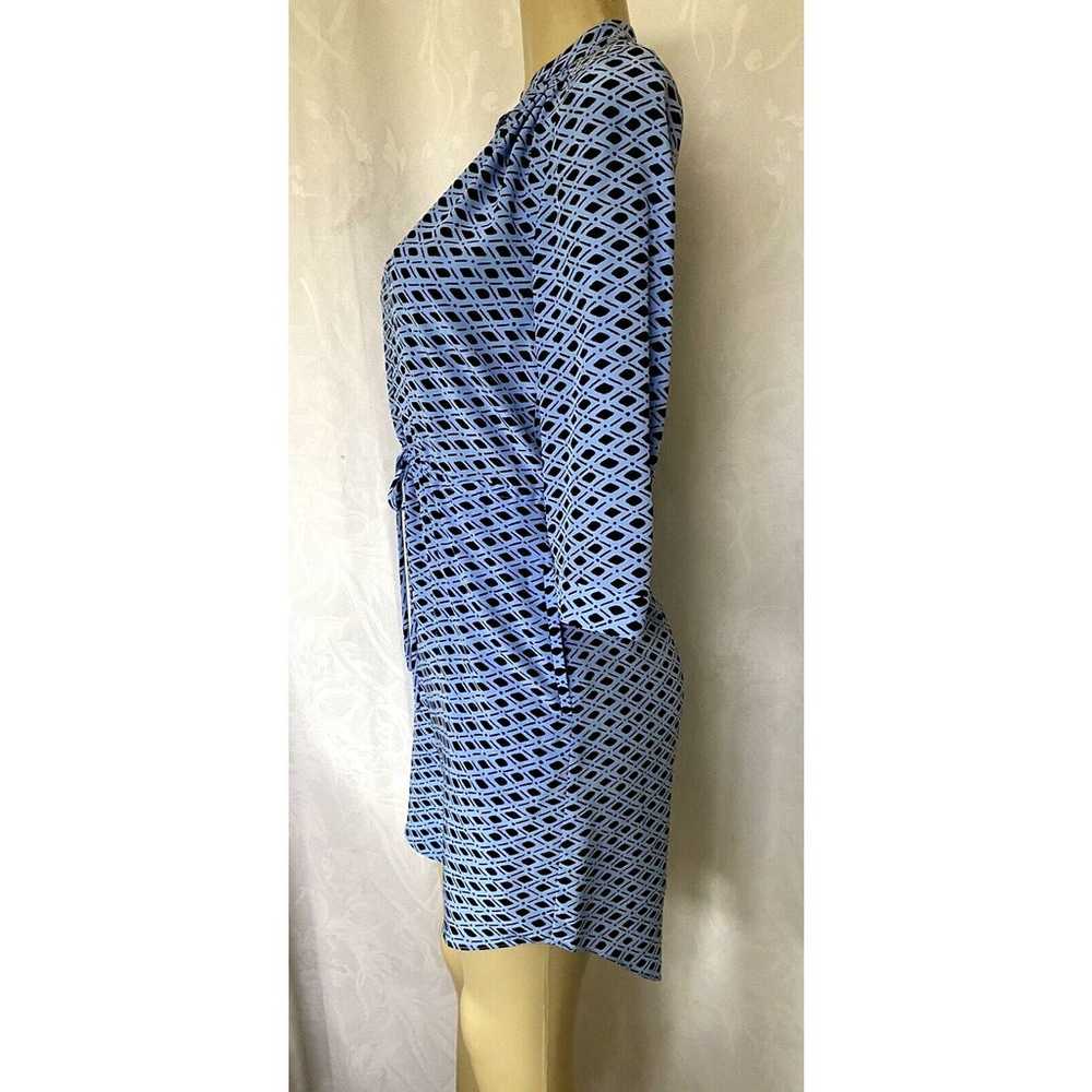DVF Diane von Furstenberg Freya Dress Silk Blue B… - image 3