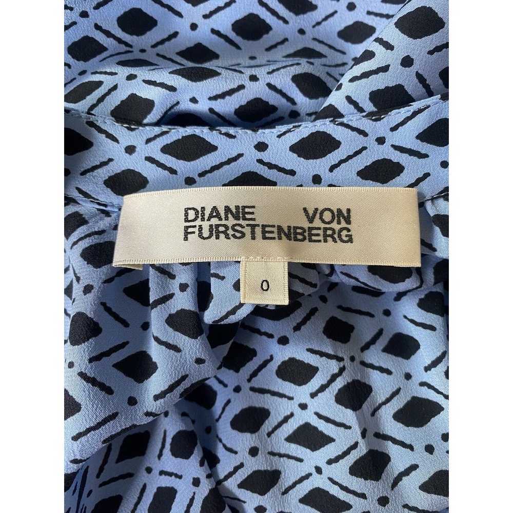 DVF Diane von Furstenberg Freya Dress Silk Blue B… - image 6